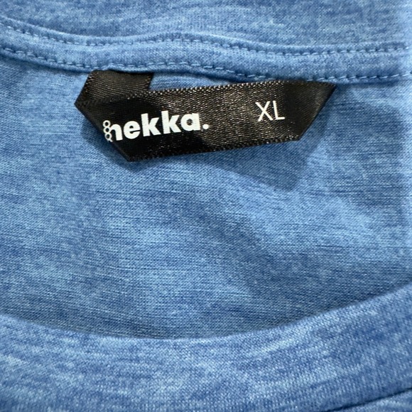 Shekka Blue Long Sleeve Crew Neck 3D Graphic Cat Print Tee Women's XL Cute Kitty - Picture 5 of 6